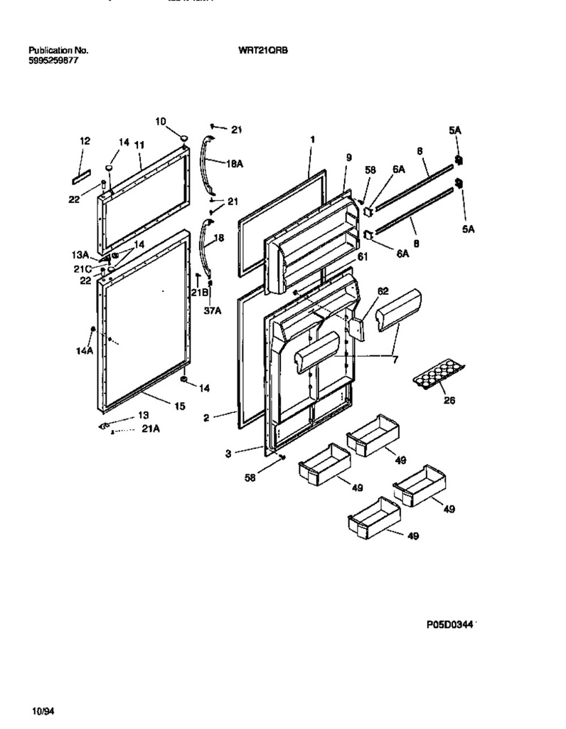 Door Shelf End Cap (Left Side)