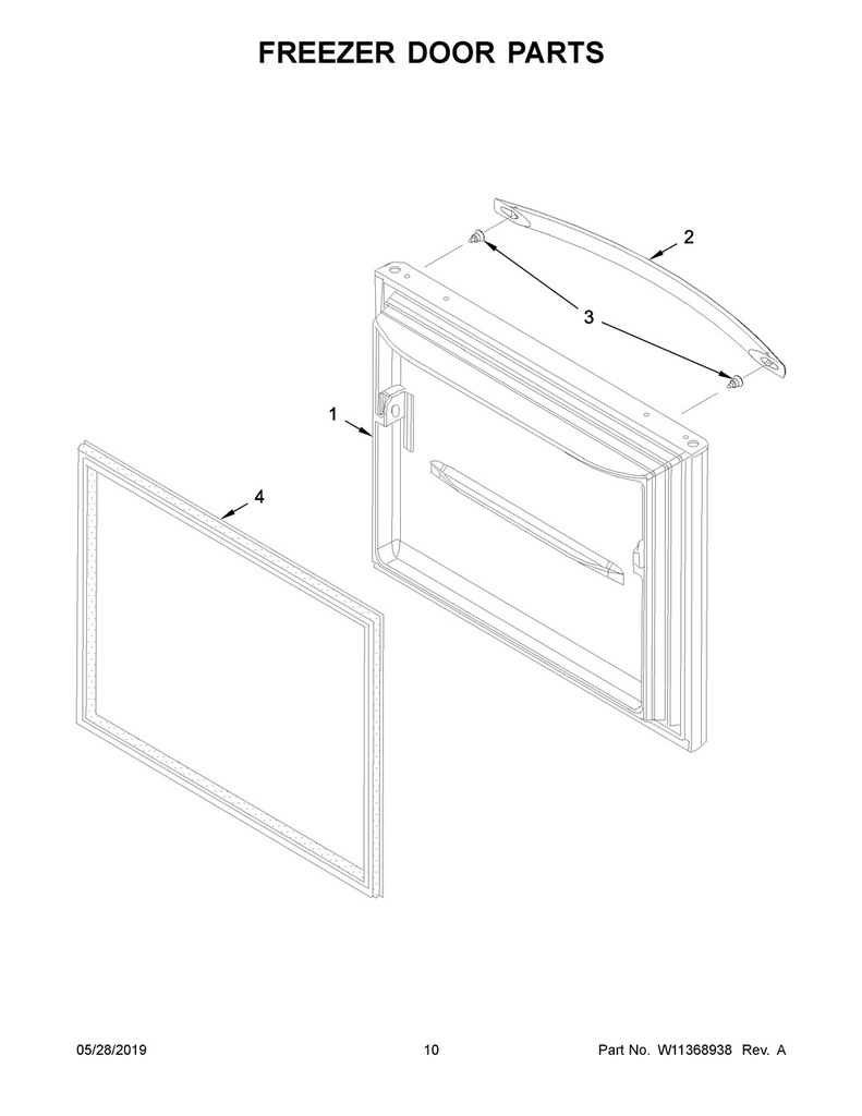 Freezer Door Gasket (White)