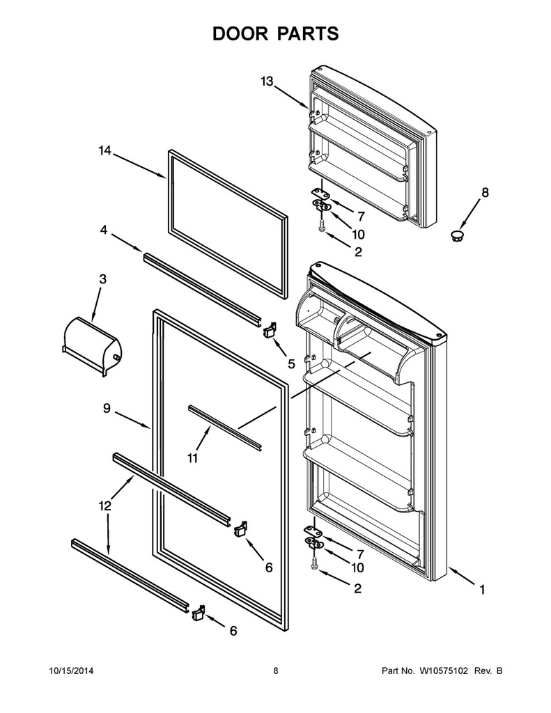 Fresh Food Door Gasket