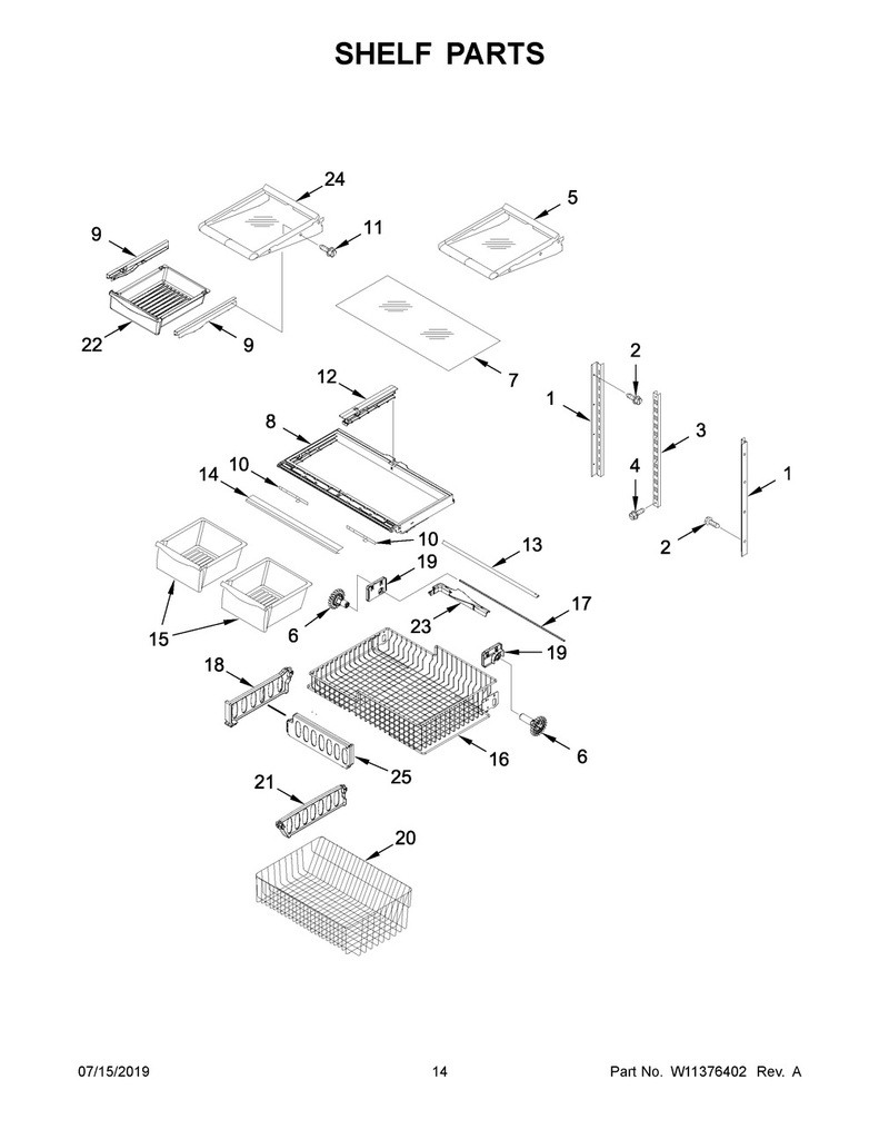 Drawer Slide Rail (Right Side)