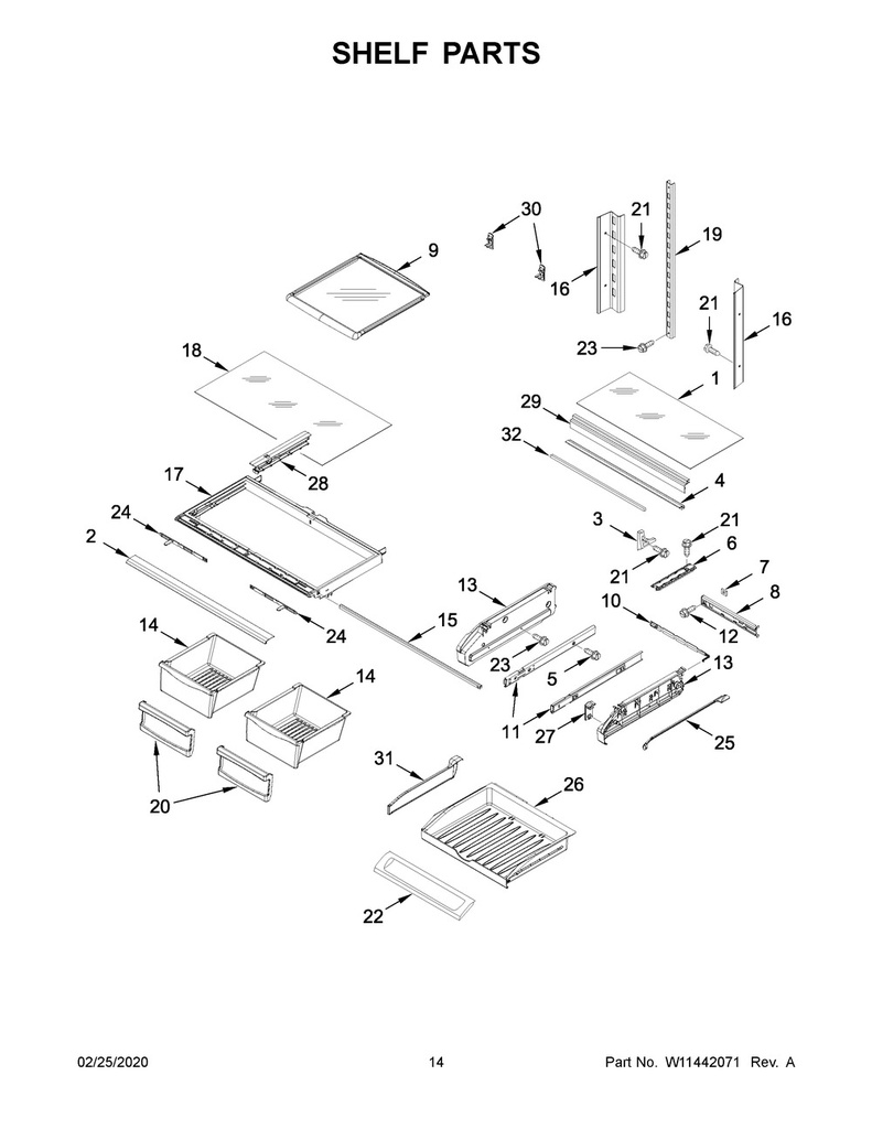 Shelf Support/Hook (Right Side)