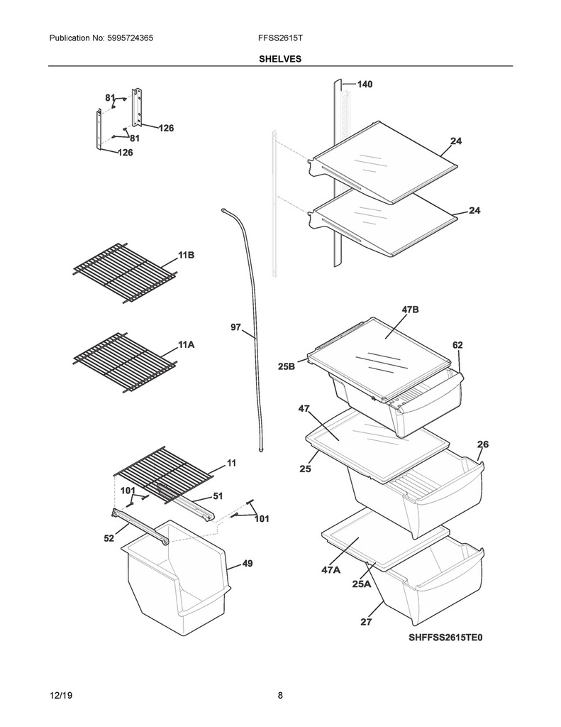 Freezer Upper Wire Shelf