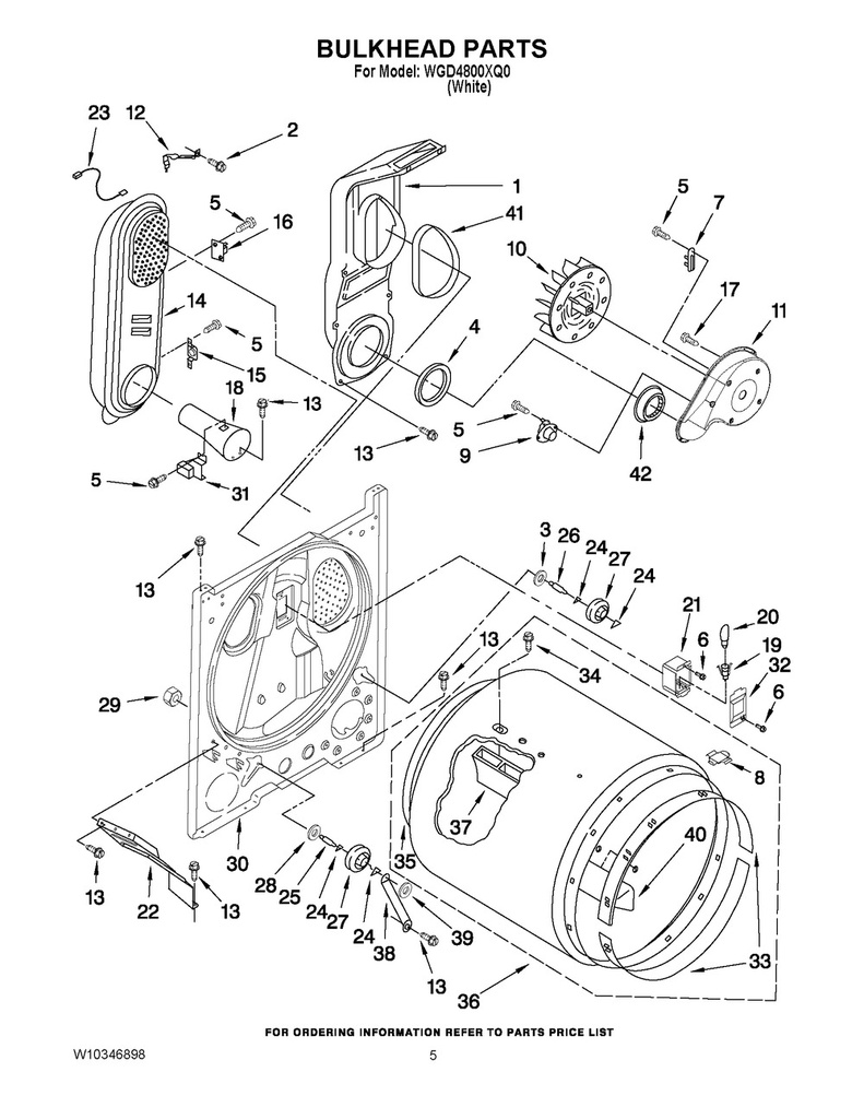 Whirlpool Dryer Blower Housing Foam Seal - W11415783, Replaces: 337179