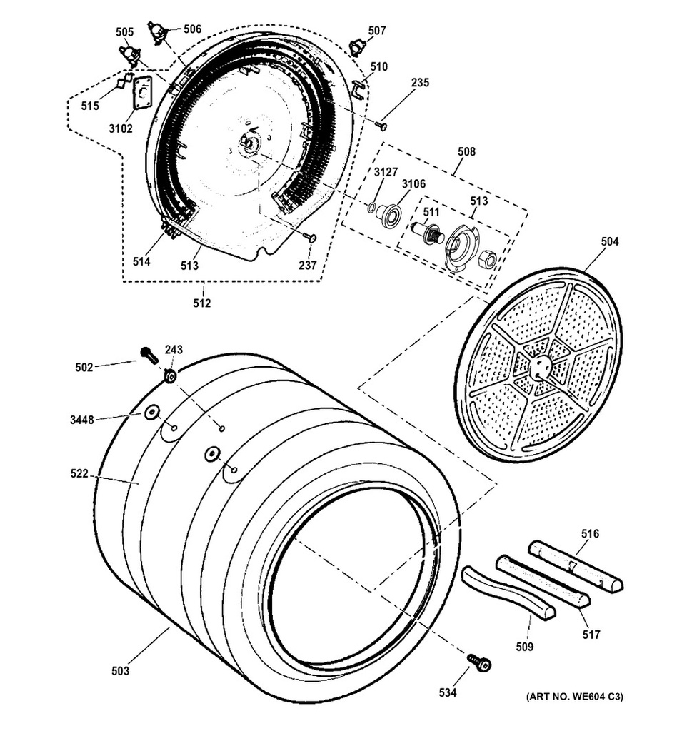 GE Dryer Thermistor - WG04F00539