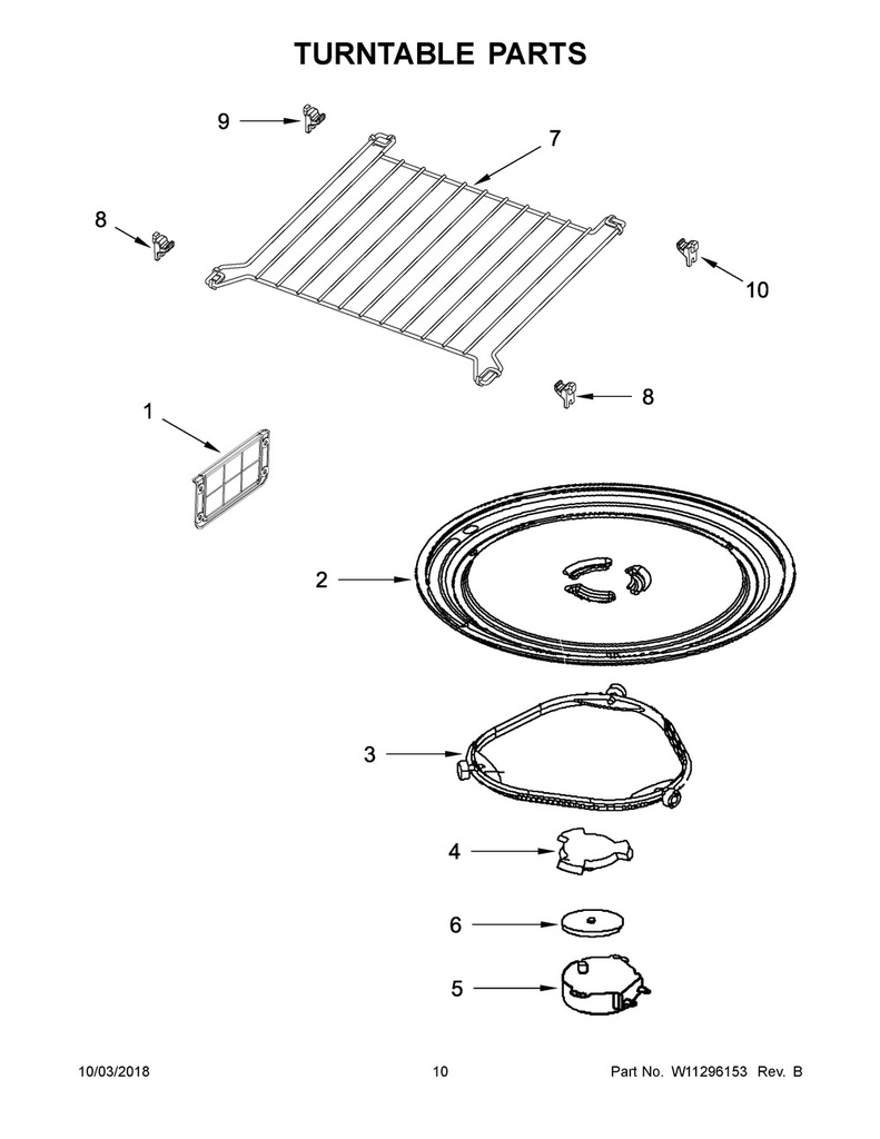 Whirlpool Microwave Turnable Ring - WPW10679311, Replaces: W10489270