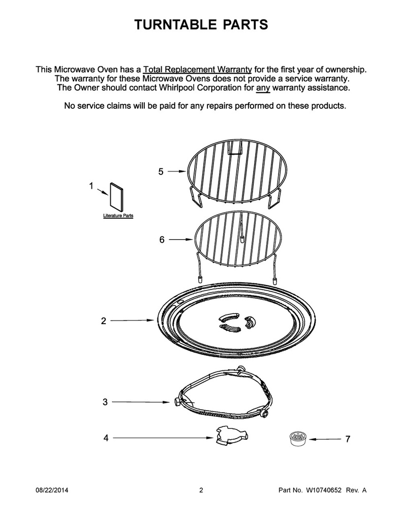 Whirlpool Microwave Glass Tray - WPW10451786, Replaces: W10451786