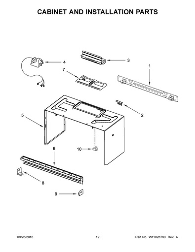 Whirlpool Microwave Vent Grille (White) - W10269471, Replaces: 8206390