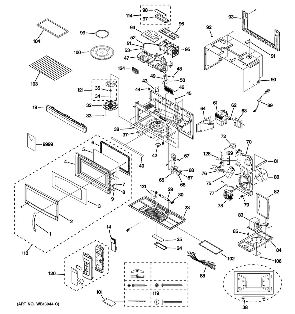 GE Microwave G.E Mounting Hardware Kit - WG02F05550