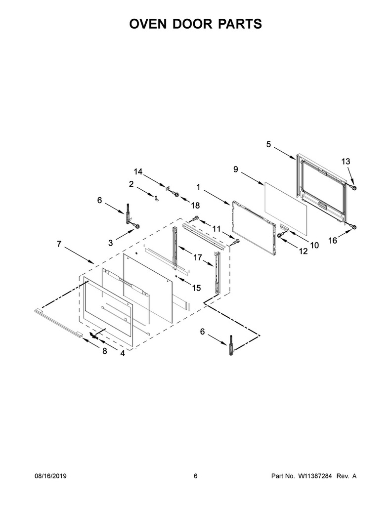 Whirlpool Range /Oven Door Glass - WPW10347596, Replaces: W10347596