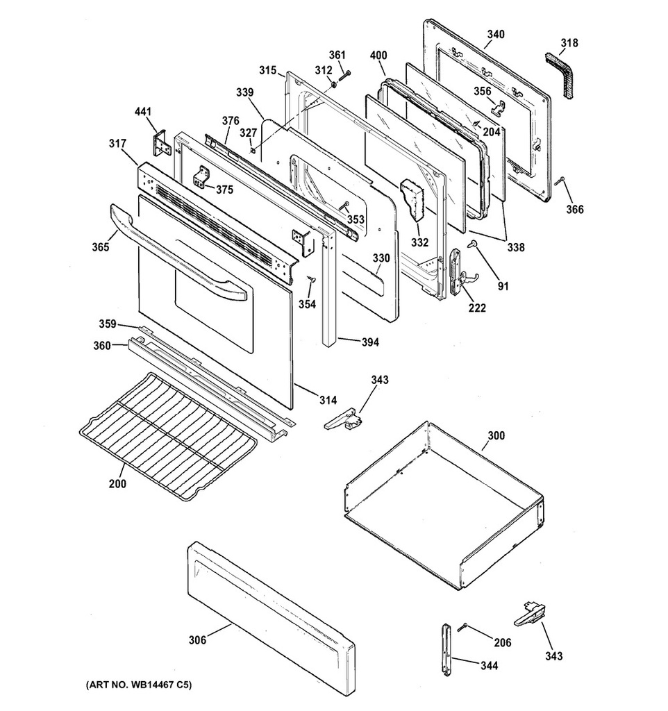 GE Range /Oven Range Oven Door Handle, White - WS01L03375