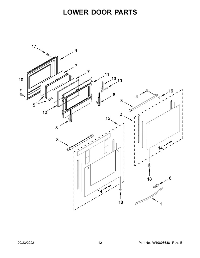 Whirlpool Range /Oven Handle Spacer (White) - WPW10429492, Replaces: W10429492