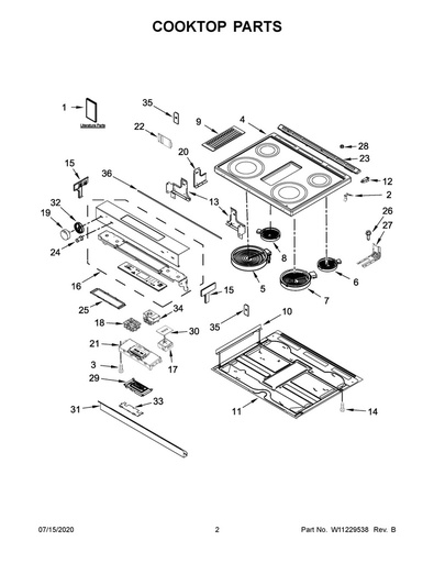 Whirlpool Range /Oven Radiant Surface Element (3200W) - WPW10251108, Replaces: W10251108