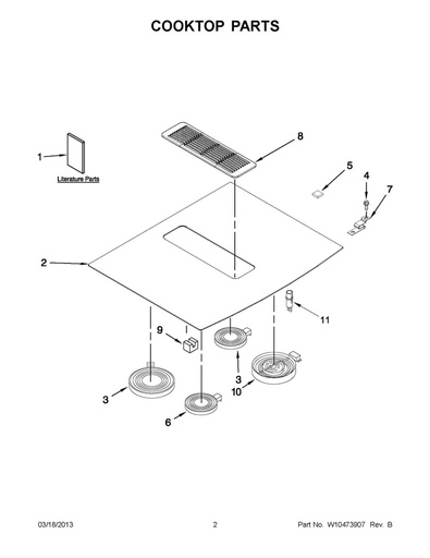 Whirlpool Range /Oven Range Radiant Surface Element - WPW10423408