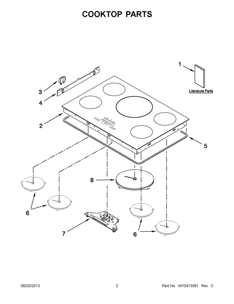 Whirlpool Range /Oven Solid Surface Element - WPW10396779, Replaces: W10396779