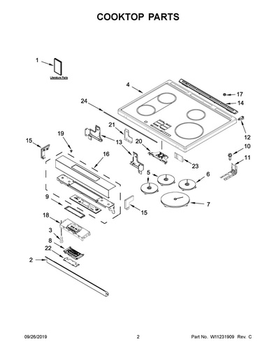 Whirlpool Range /Oven Range Cooktop - W10808299