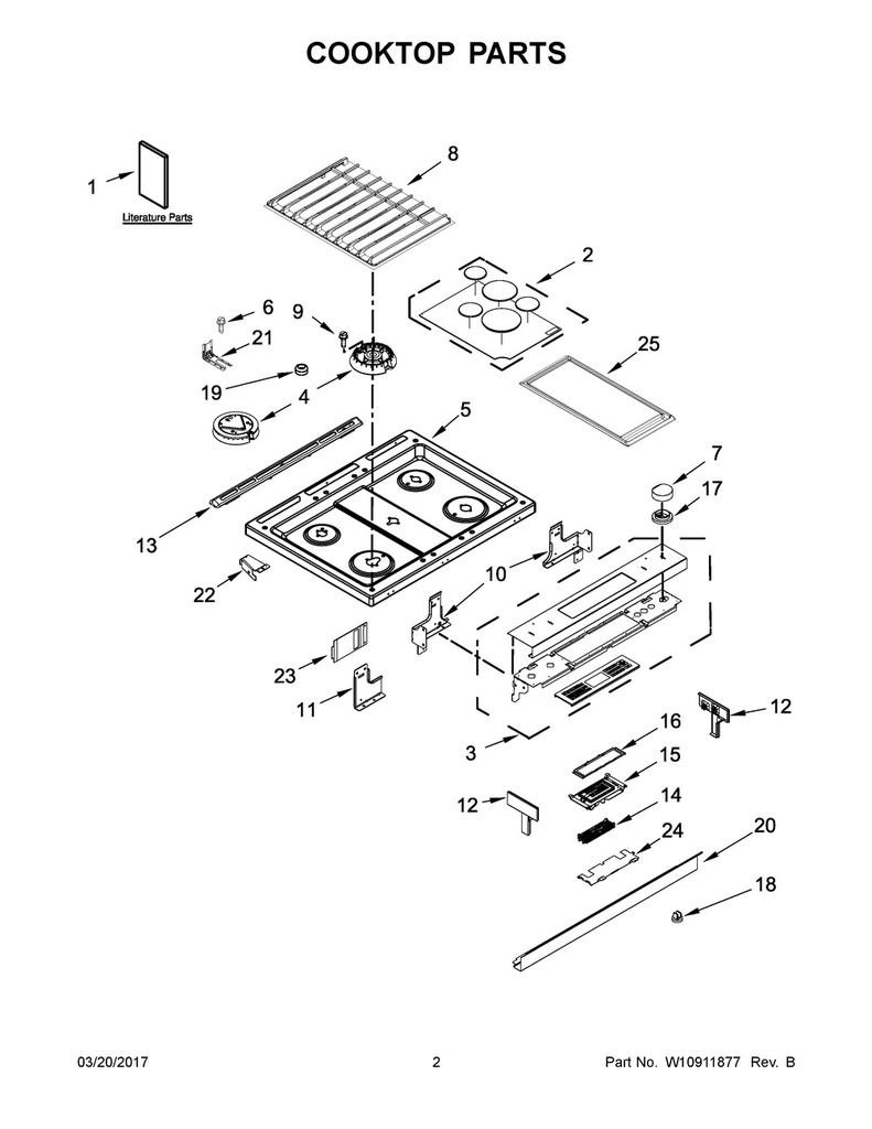 Whirlpool Range /Oven Range Cooktop - W10816366