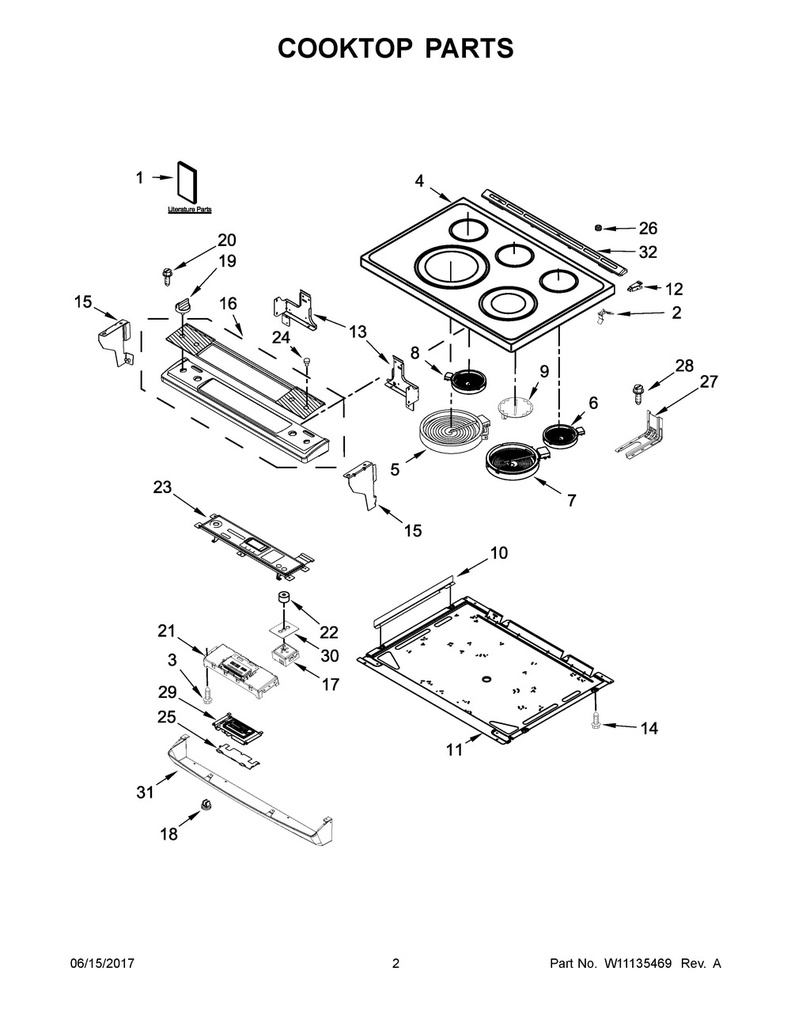 Whirlpool Range /Oven Range Cooktop - W10717749