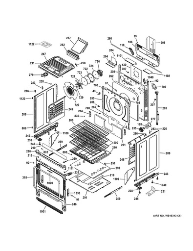 GE Range /Oven Range Convection Fan Blade - WS01F00749