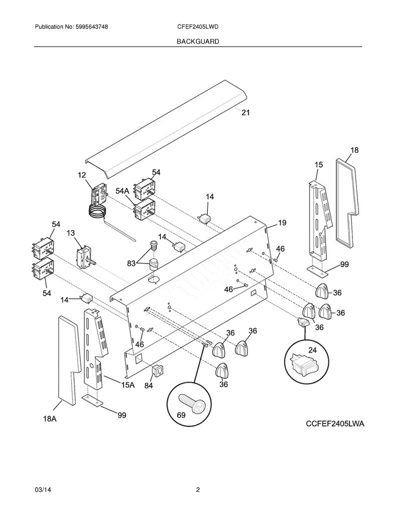 Frigidaire Range /Oven Range Oven Control Thermostat - 318059310
