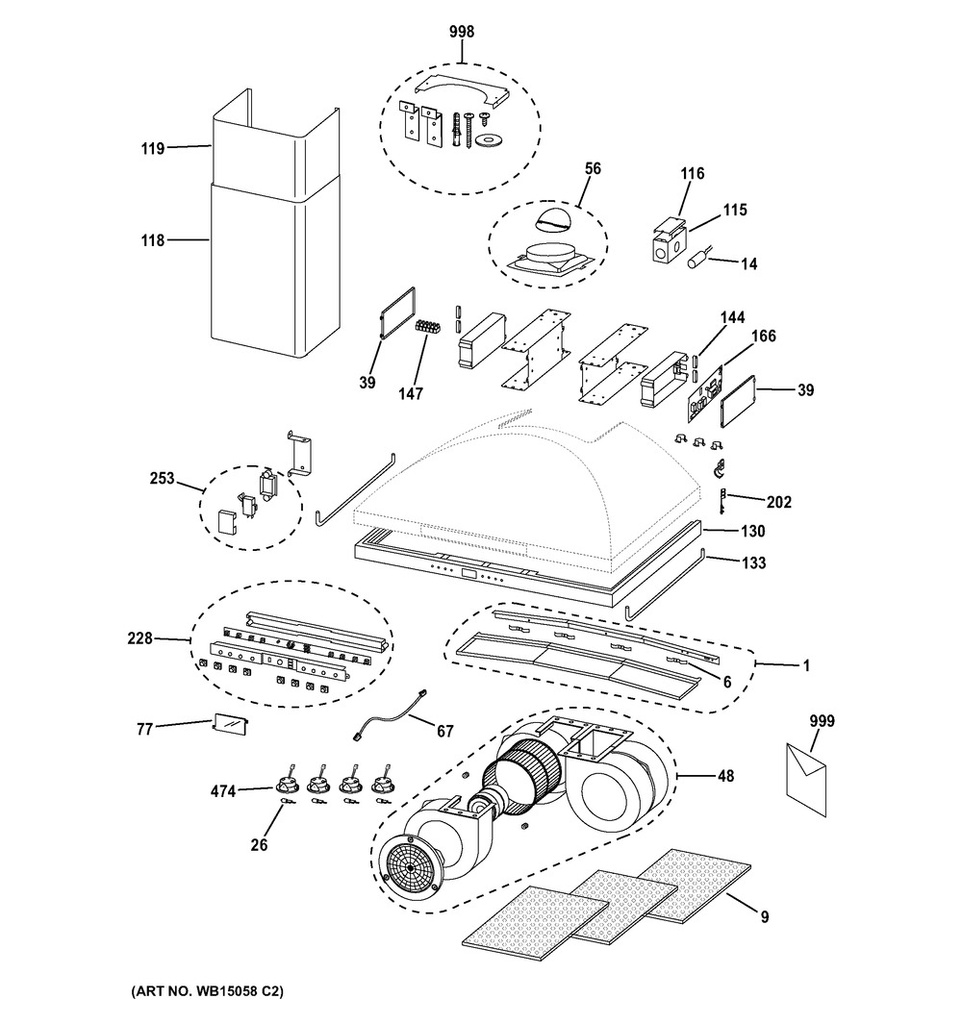 GE Range Hood Range Hood Control Board - WG02F04062