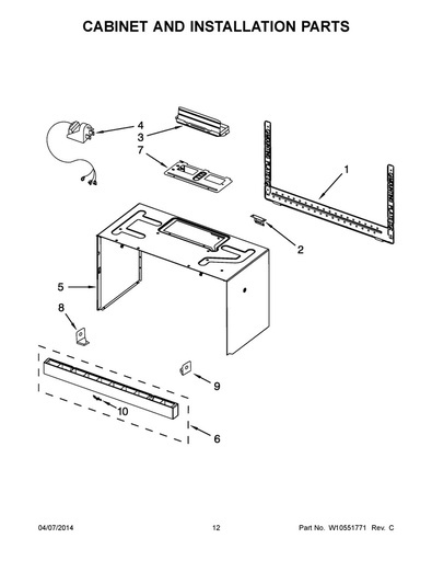 Whirlpool Microwave Vent Grille (Stainless) - WPW10468667, Replaces: W10468667