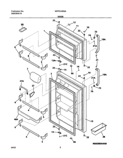 Frigidaire Refrigerator Door Rack Bar (Cut To Fit) - 240331401, Replaces: 240331402