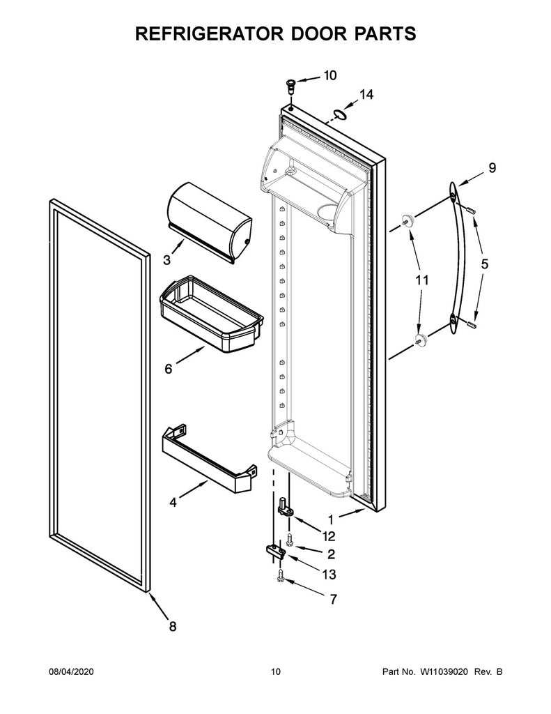 Whirlpool Refrigerator Upper Door Closing Cam - WP2182179, Replaces: 2182178