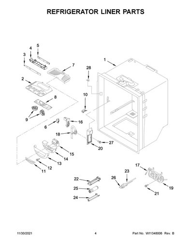 Whirlpool Refrigerator Wire Harness - W11084235, Replaces: W10391289