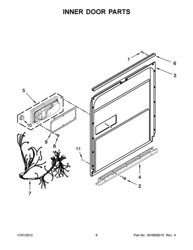 Whirlpool Dishwasher Screw - WPW10348409, Replaces: 01000700