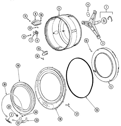 Whirlpool Washer Lip Seal Kit - 12002022, Replaces: 12001478