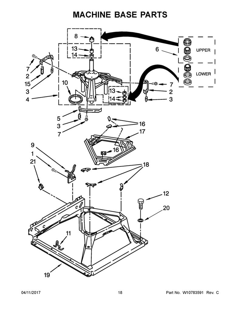 Whirlpool Washer Tub Suspension Pads - 285744, Replaces: 62602