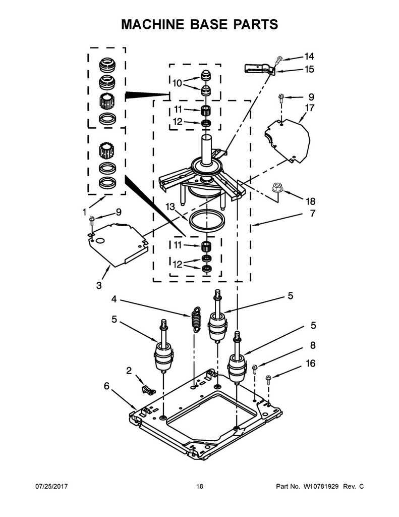 Whirlpool Washer Suspension Spring - WPW10250667, Replaces: 62738