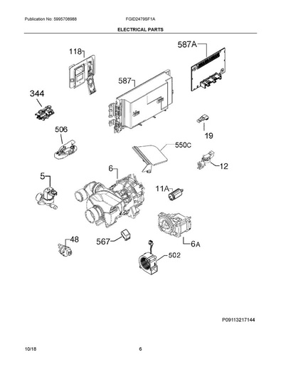 Frigidaire Dishwasher Circulation Pump - 5304514365