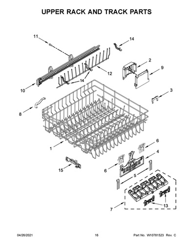 Whirlpool Dishwasher Adjuster Housing (Left) - W11162099, Replaces: W10656415