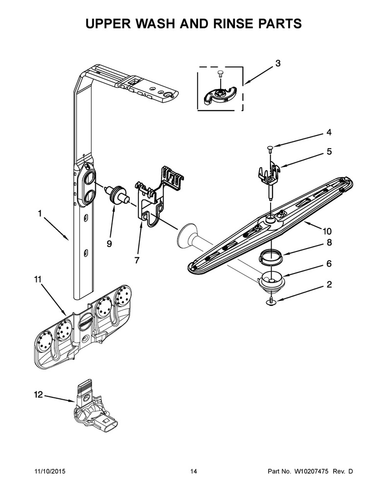 Whirlpool Dishwasher Upper Wash Arm Mount - WP8268321, Replaces: 8268321