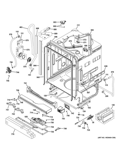 GE Dishwasher Upper Spray Arm Kit - WG03A02167