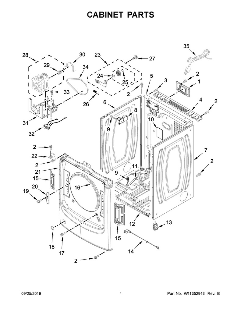 Whirlpool Dryer Control Board - W11417009, Replaces: W11314905