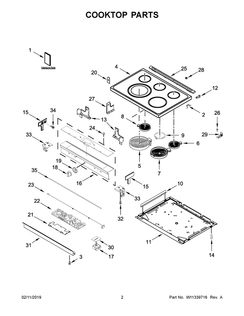Whirlpool Range /Oven Range Electronic Control Board - W11339761