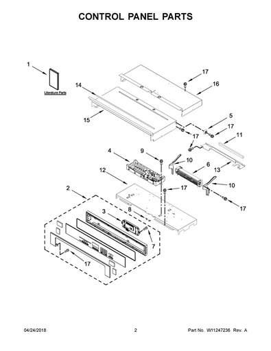 Whirlpool Range /Oven Control Board - W10845828, Replaces: W10759208