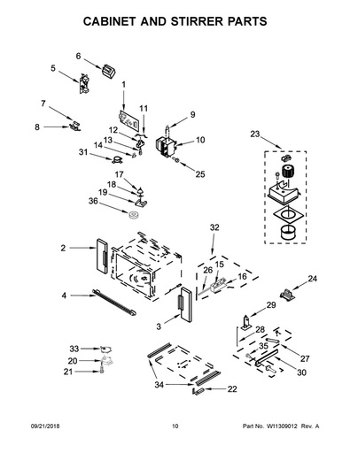 Whirlpool Microwave Control Board - W11110951, Replaces: W10913742