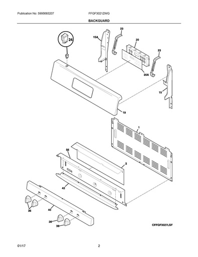 Frigidaire Range /Oven Range Burner Control Knob, White - 316543906