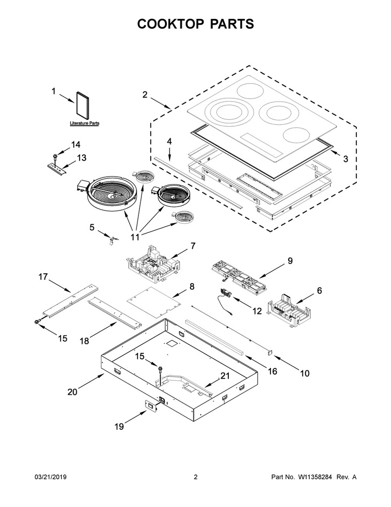 Whirlpool Range /Oven Surface Heating Element - W11259508, Replaces: W11117008