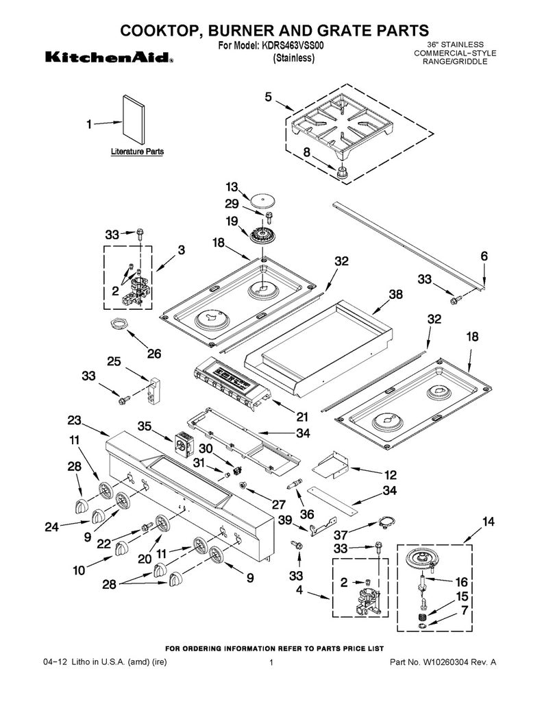Whirlpool Range /Oven Surface Ignitor - WPW10250406, Replaces: W10250406