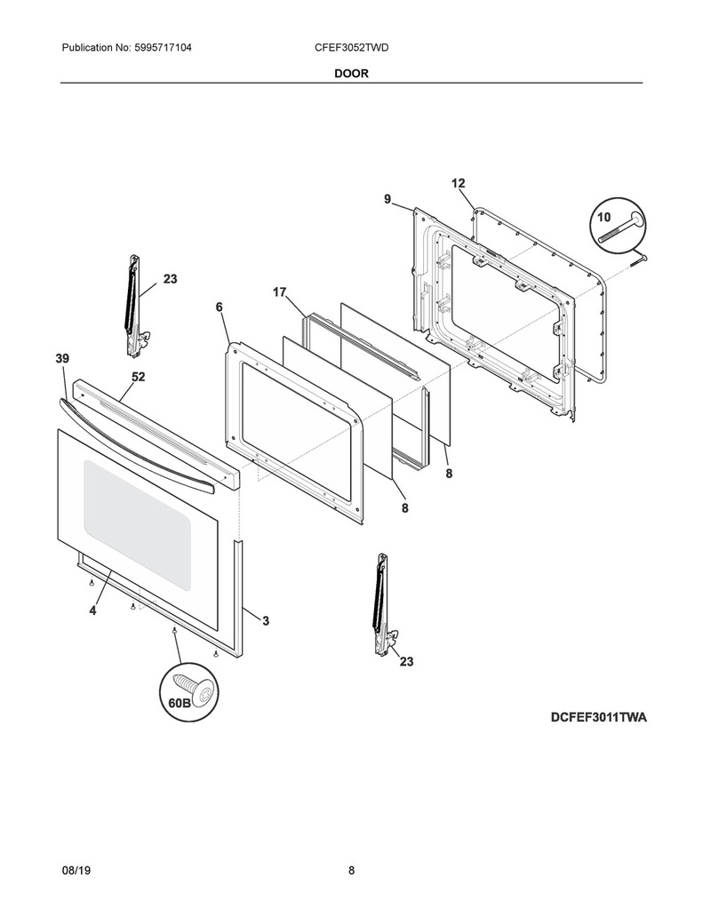 Frigidaire Range /Oven End Cap - 316491200