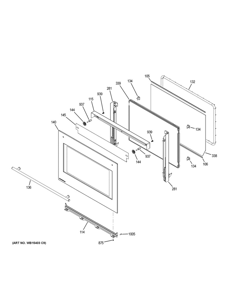 GE Range /Oven Range Oven Door Inner Glass - WG02L07809
