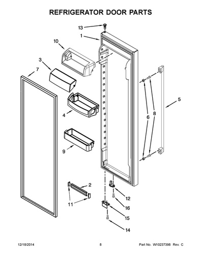Whirlpool Refrigerator Shelf Trim End Cap - WP2156006, Replaces: 2156006