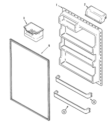 Whirlpool Refrigerator Door Shelf Bin - 61005405, Replaces: 61002514