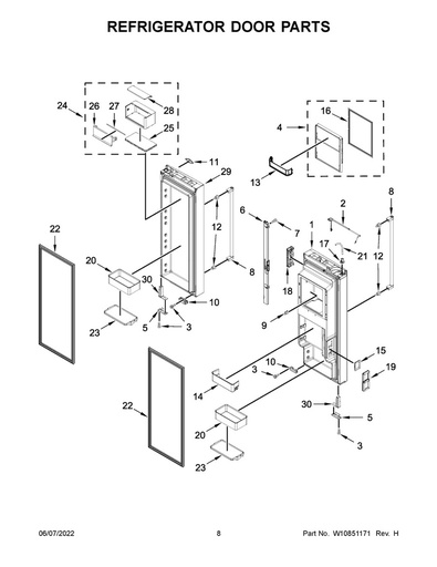 Whirlpool Refrigerator Closing Cam - W11179355, Replaces: W10872968