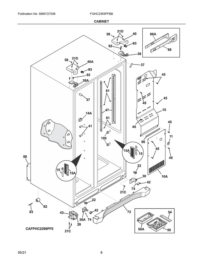 Frigidaire Refrigerator Door Closing Cam - 241917801, Replaces: 7241917801