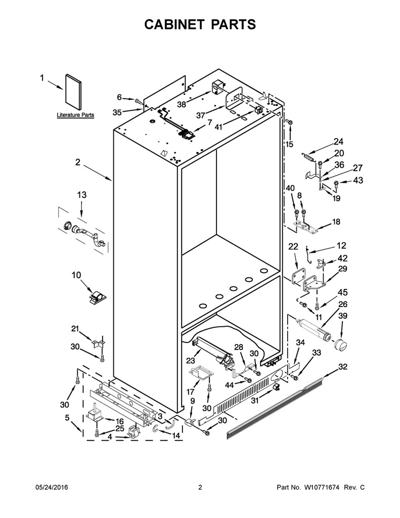 Whirlpool Refrigerator Extension - W11418227, Replaces: 2267192